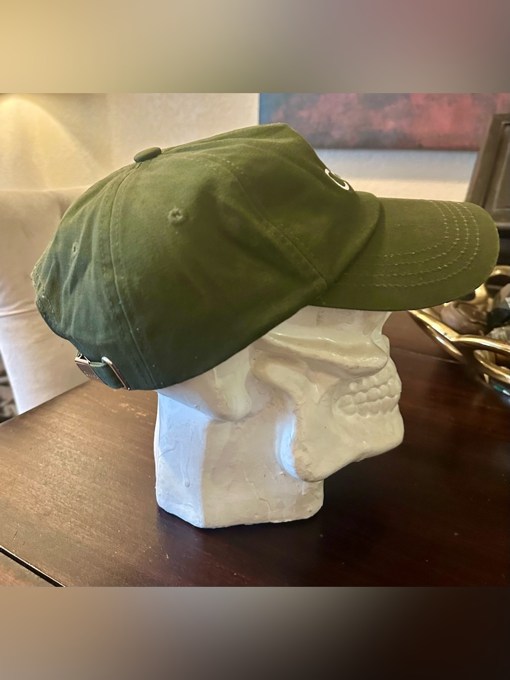 Olive Green Logo Baseball Cap - Picture 2 of 4